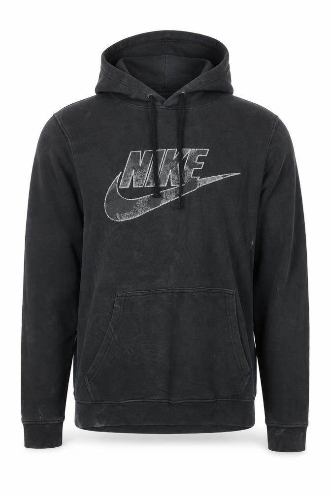 Nike Men's Black Small Pullover Hoodie with Graphic Logo