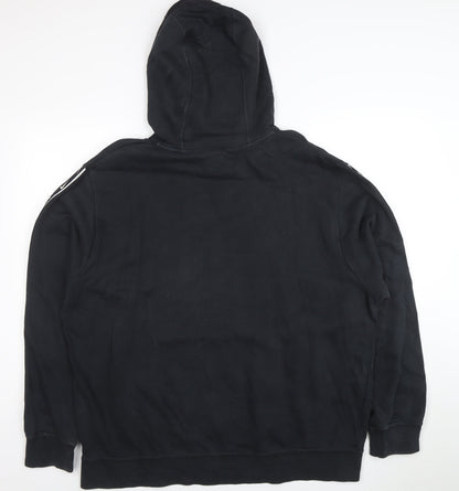 Nike Women Black XL Pullover Hoodie with Logo and Drawstring