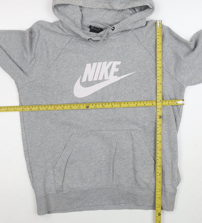 Nike Women's Grey Pullover Hoodie Size M Cotton Blend
