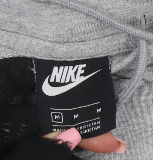 Nike Women's Grey Pullover Hoodie Size M Cotton Blend