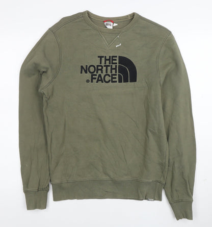 The North Face Men's Green Crew Neck Logo Sweatshirt Size S