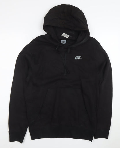 Nike Men's Black Pullover Hoodie XS Regular Fit Fleece Logo