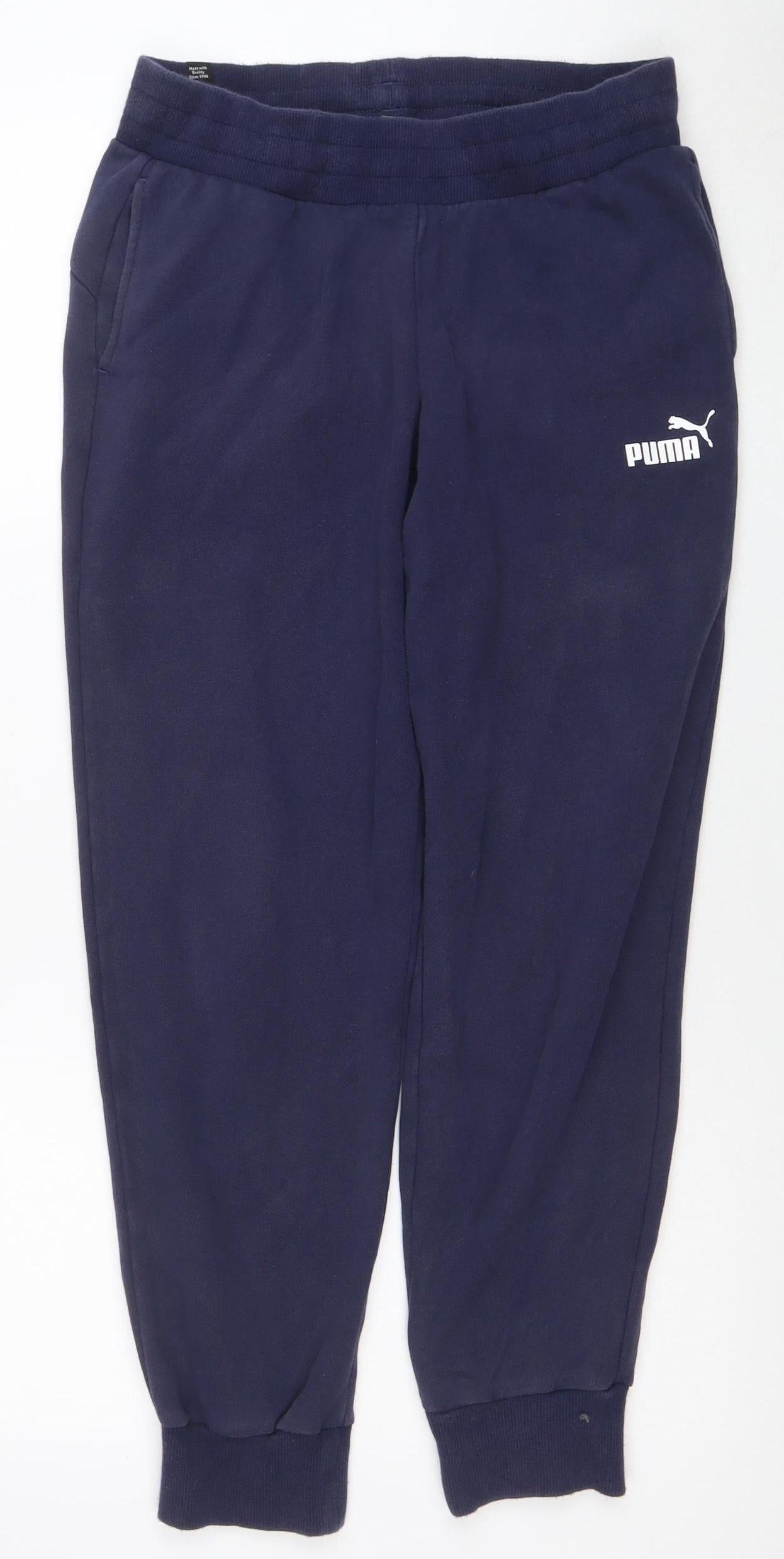 Puma Men Blue Jogger Sweatpants Regular Fit Small Activewear