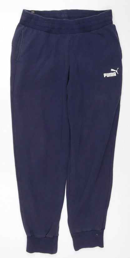 Puma Men Blue Jogger Sweatpants Regular Fit Small Activewear