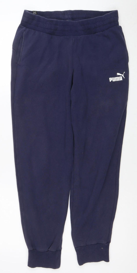 Puma Men Blue Jogger Sweatpants Regular Fit Small Activewear