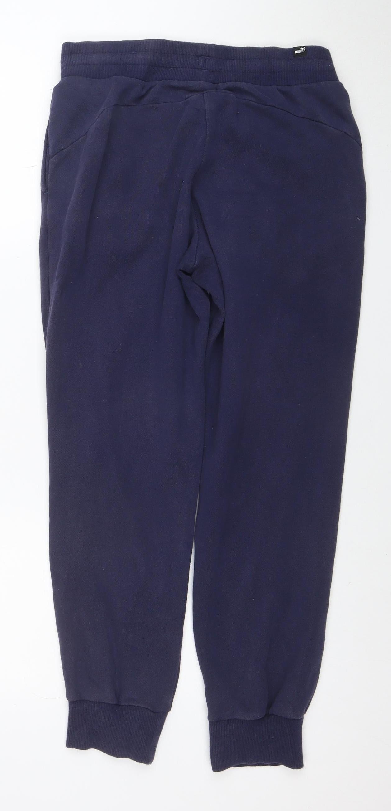 Puma Men Blue Jogger Sweatpants Regular Fit Small Activewear