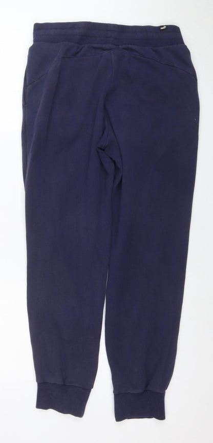 Puma Men Blue Jogger Sweatpants Regular Fit Small Activewear