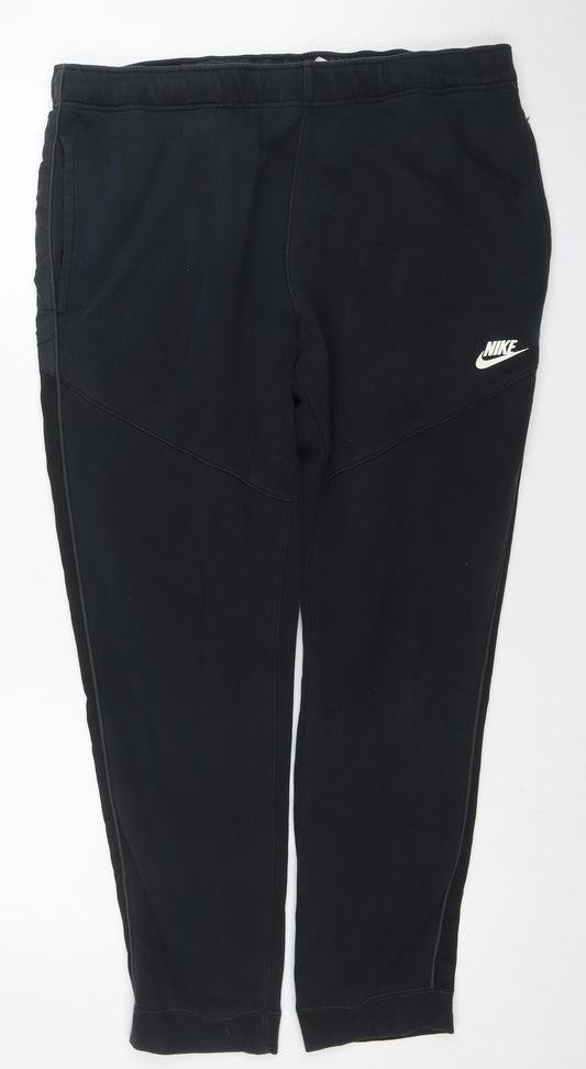 Nike Men's Black XL Jogger Fleece Trousers with Pockets