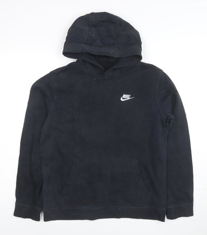 Nike Boys Black XL Pullover Hoodie Standard Fit Cotton Blend