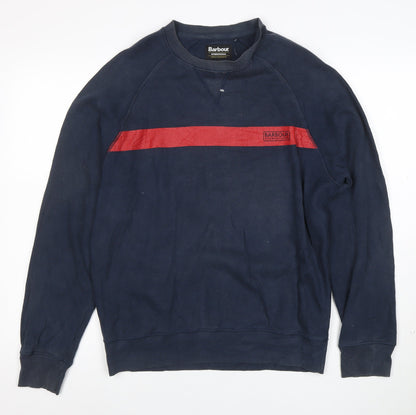 Barbour Men’s Blue Crew Neck Sweatshirt S Pullover Motorcycle Style