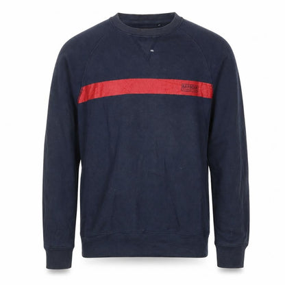 Barbour Men’s Blue Crew Neck Sweatshirt S Pullover Motorcycle Style