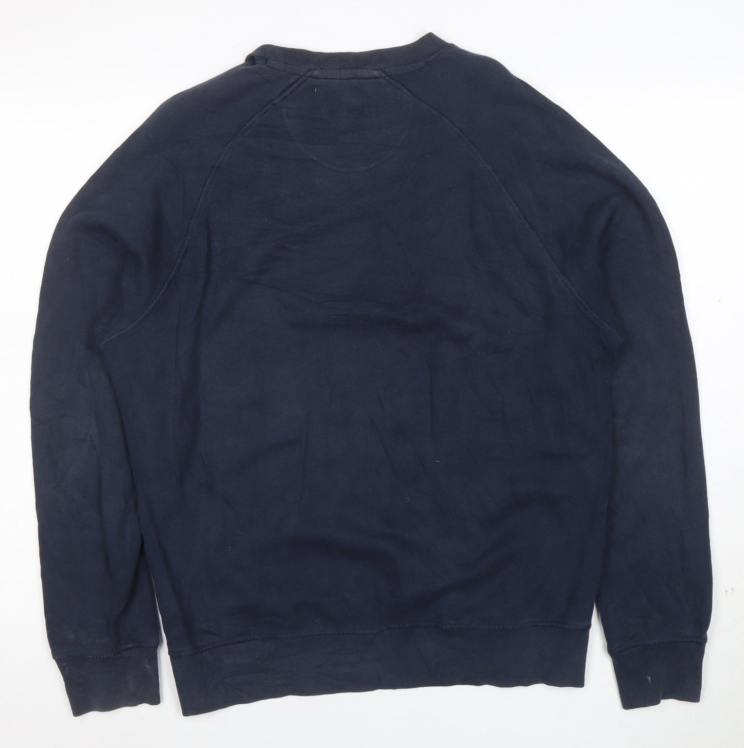 Barbour Men’s Blue Crew Neck Sweatshirt S Pullover Motorcycle Style