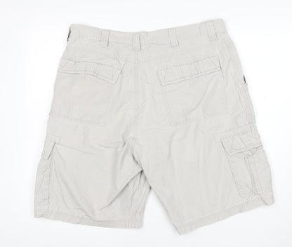 Wrangler Men's Beige Cargo Shorts Size 34 Cotton Regular Fit