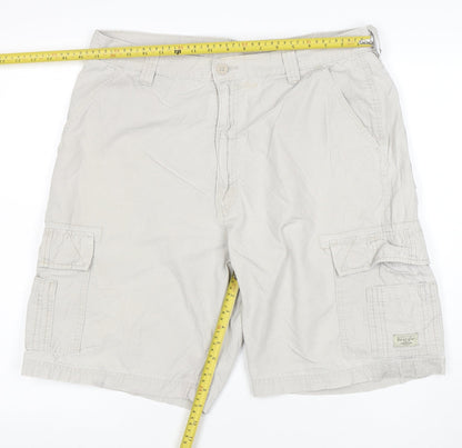 Wrangler Men's Beige Cargo Shorts Size 34 Cotton Regular Fit