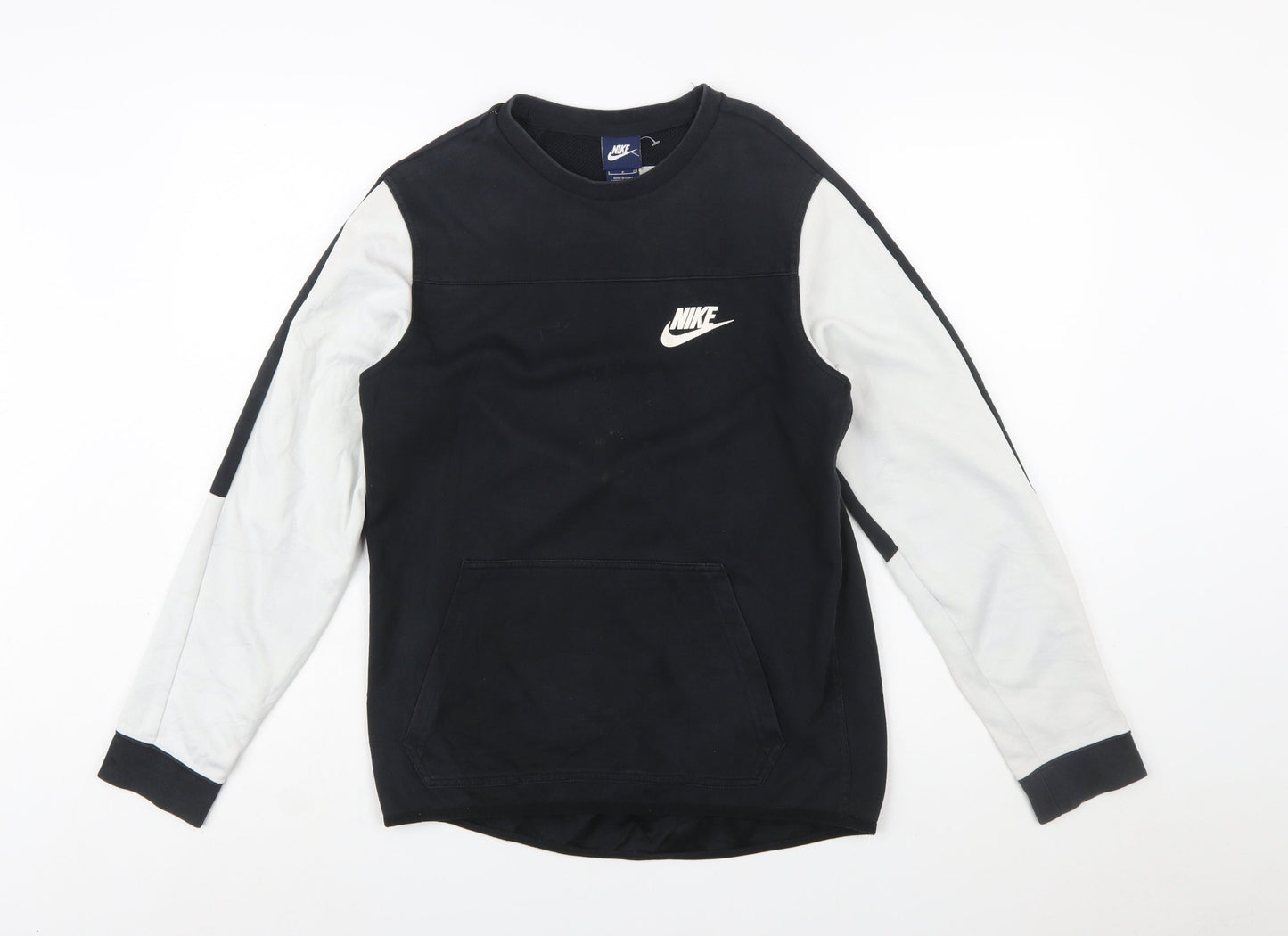 Nike Men's Black & White Crew Neck Pullover Sweatshirt Size S