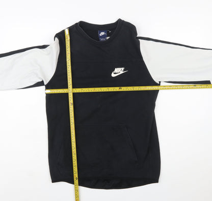Nike Men's Black & White Crew Neck Pullover Sweatshirt Size S