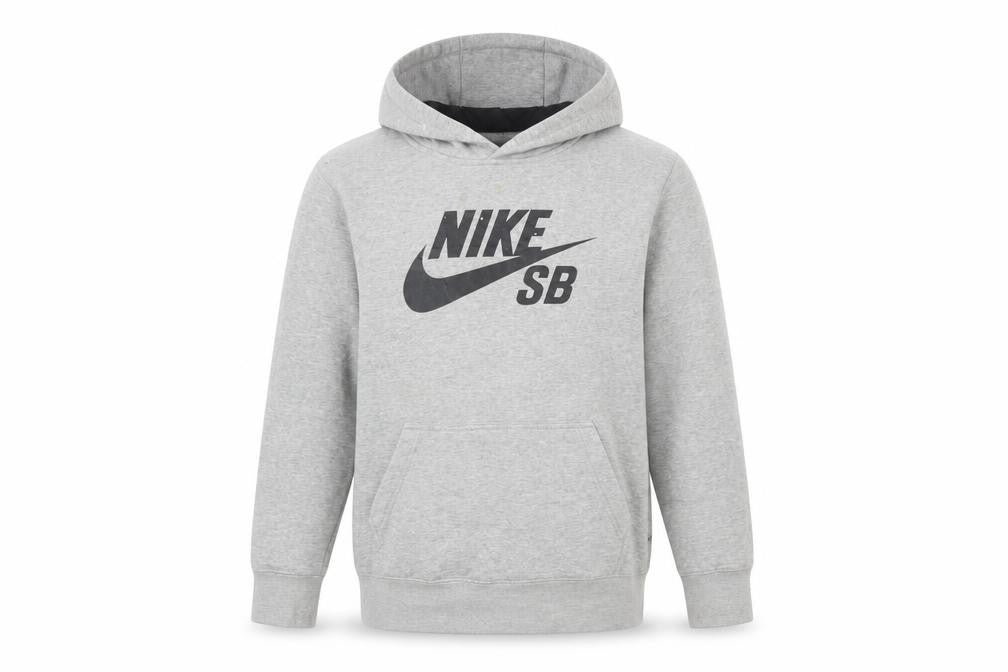 Nike SB Boys Grey Pullover Hoodie 12-13 Years Lined Cotton Blend