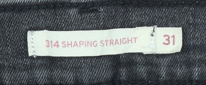 Levi's Women's Grey 314 Shaping Straight Stretch Jeans Size 31