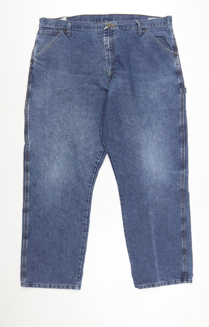 Wrangler Men's Blue 40x30 Carpenter Regular Fit Straight Jeans