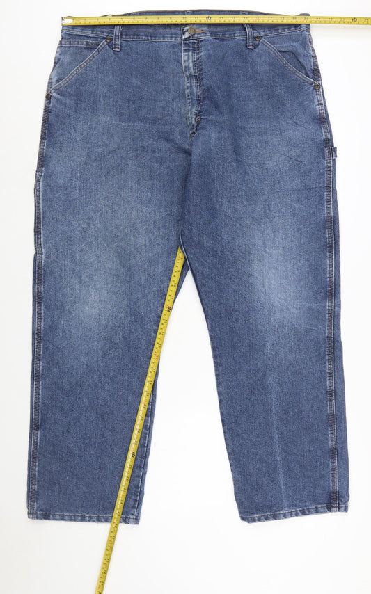 Wrangler Men's Blue 40x30 Carpenter Regular Fit Straight Jeans