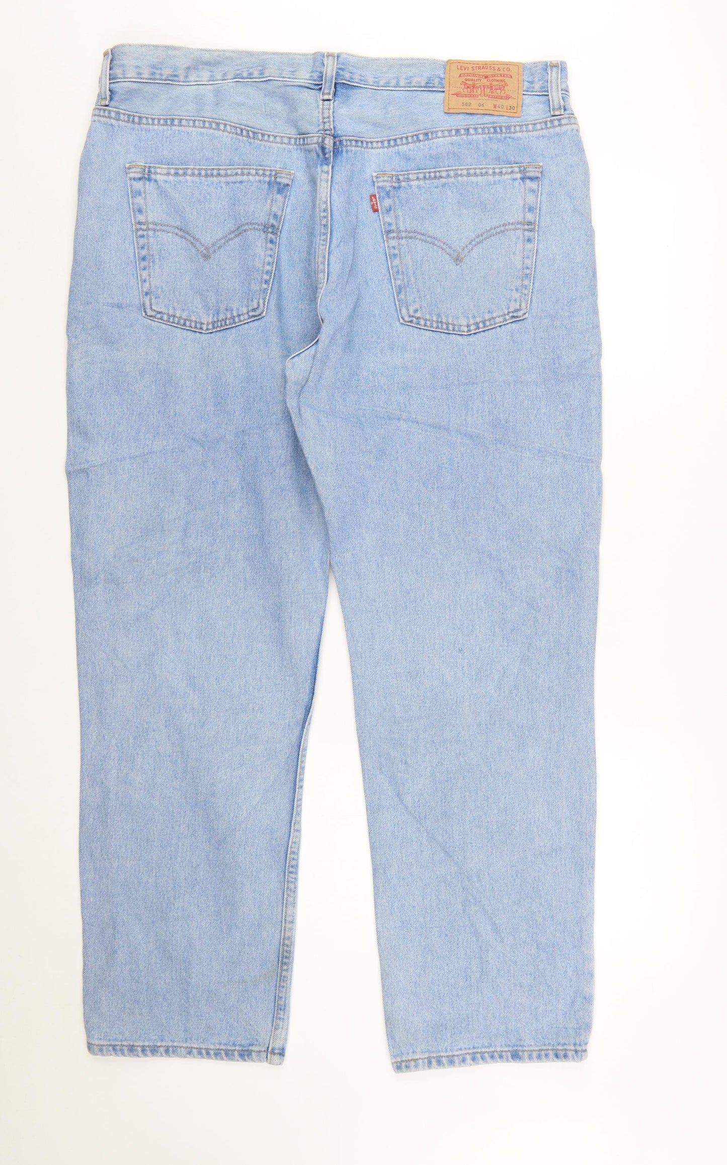 Levi's 582 Men's Blue Regular Straight Jeans W40 L30 Classic Denim