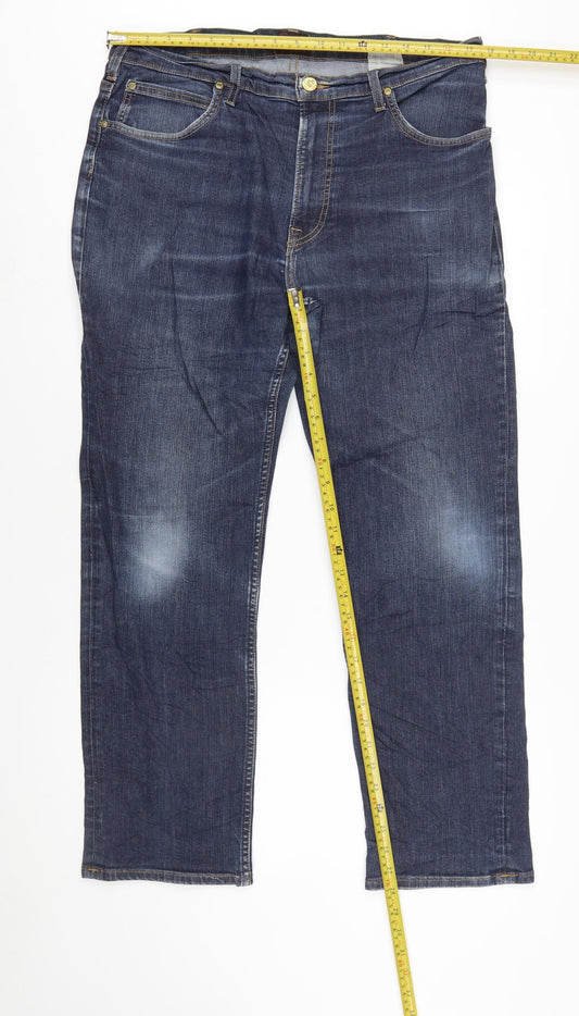 Lee Men's Blue Brooklyn Straight Denim Jeans W38 L30