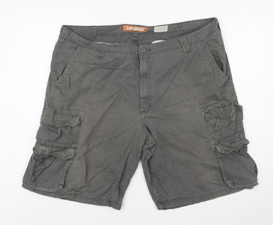 Lee Dungarees Men's Grey Cargo Shorts Size 42 Cotton Casual