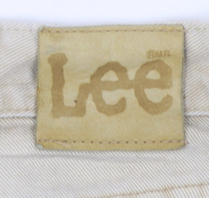 Lee Men's Beige 38x30 Straight Fit Cotton Denim Jeans