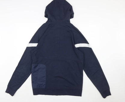 Nike Men's Blue Dri-FIT Pullover Hoodie Medium Football Sports Top