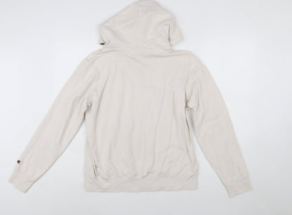 Champion Womens Beige XL Pullover Hoodie Cotton Blend Casual Sweatshirt
