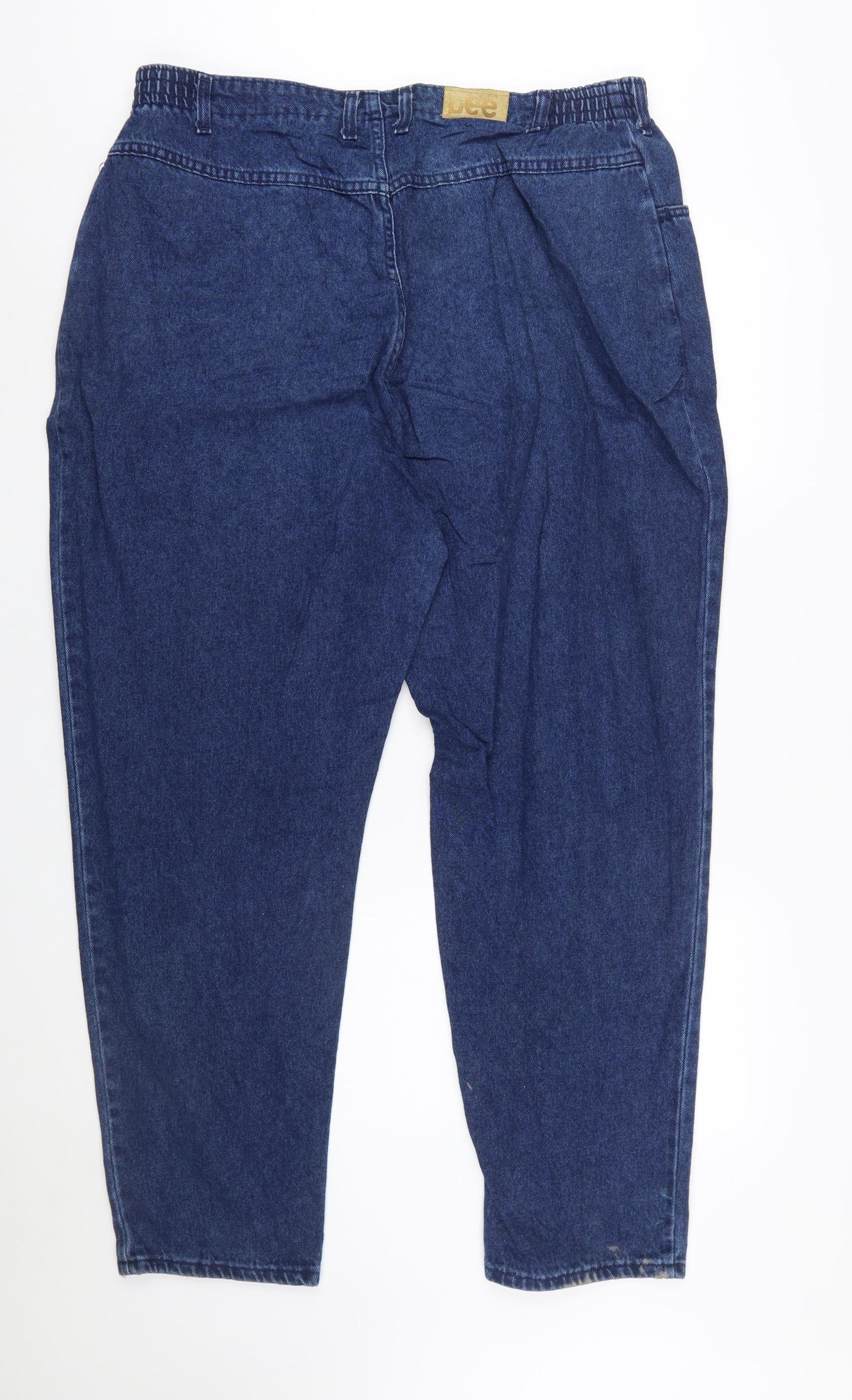 Lee Womens Blue 24W High Rise Relaxed Mom Jeans