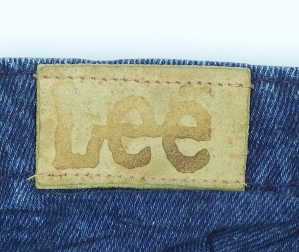 Lee Womens Blue 24W High Rise Relaxed Mom Jeans
