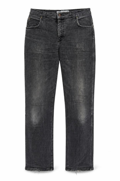 Wrangler Men's Black Grey Straight Texas Stretch Jeans W33 L34