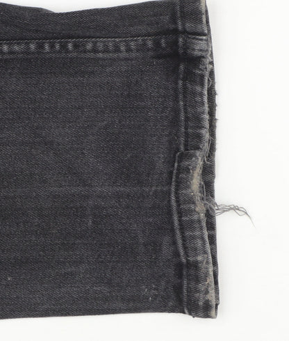 Wrangler Men's Black Grey Straight Texas Stretch Jeans W33 L34