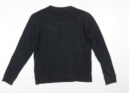 Disney Women's Black Mickey Sweatshirt L Cotton Pullover Casual