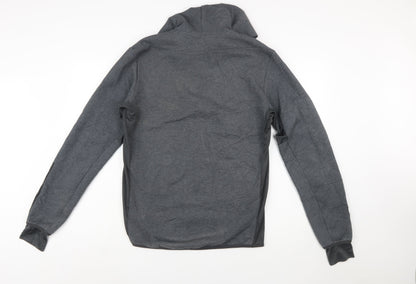 Adidas Men's Grey Full Zip Hoodie L Cotton Blend Sportswear
