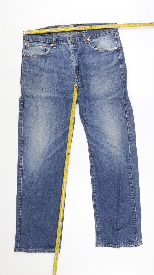 Levi Strauss Men’s Blue Regular Fit Straight Denim Jeans 34x32