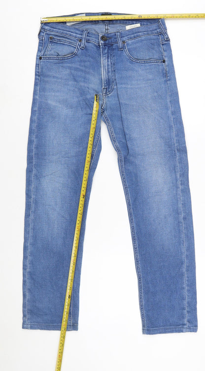 Lee Women Blue Daren Zip Fly Straight Leg Jeans Size 12 Regular