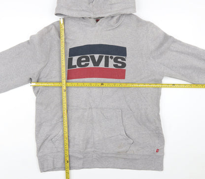 Levi's Men's Grey Logo Pullover Hoodie Size L