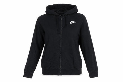 Nike Womens Black Full Zip Hoodie Medium Cotton Blend Sweatshirt