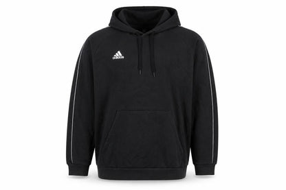 Adidas Men's Black 2XL Pullover Hoodie with Logo and Kangaroo Pocket