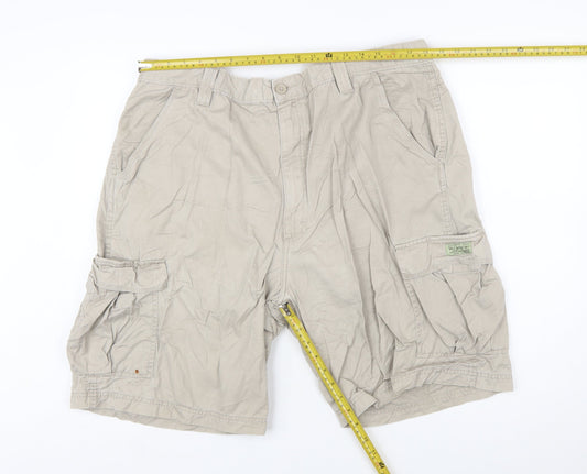 Wrangler Men's Beige Cargo Shorts Size 40 Cotton Canvas Outdoor