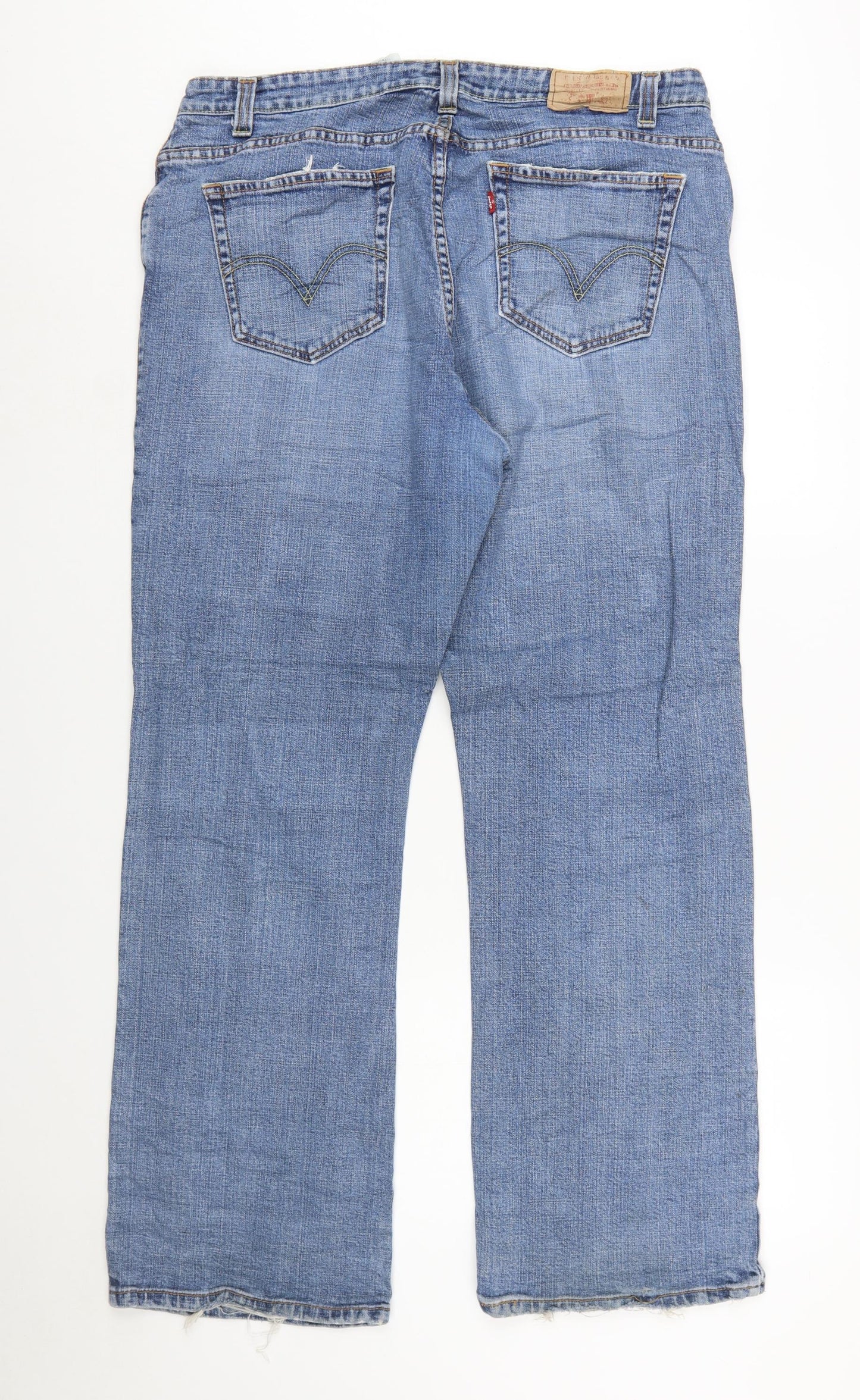 Levi's Women's Blue Straight Fit Stretch Jeans Size 18