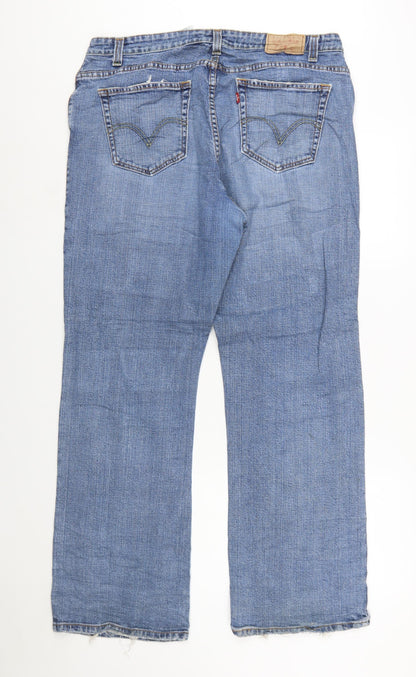 Levi's Women's Blue Straight Fit Stretch Jeans Size 18