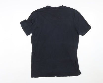 Hugo Boss Men's Black Crew Neck Cotton T-Shirt Size M