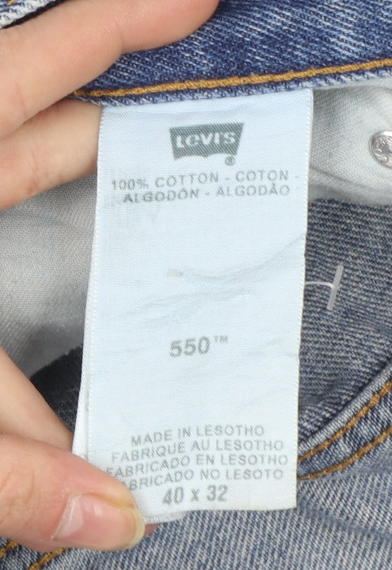 Levi's 550 Men's Blue Relaxed Fit Straight Leg Jeans W40 L32