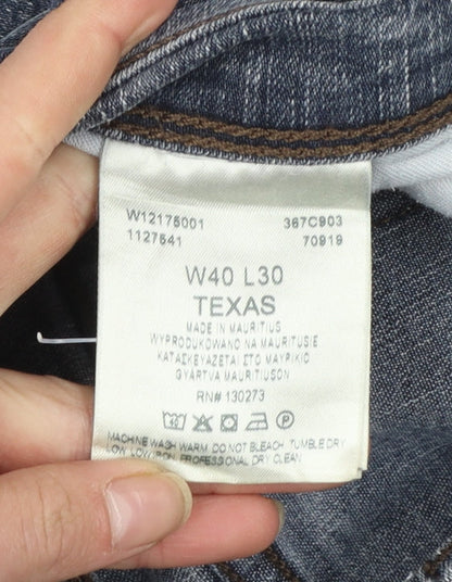 Wrangler Men's Blue Texas Straight Leg Jeans W40 L30 Regular Fit