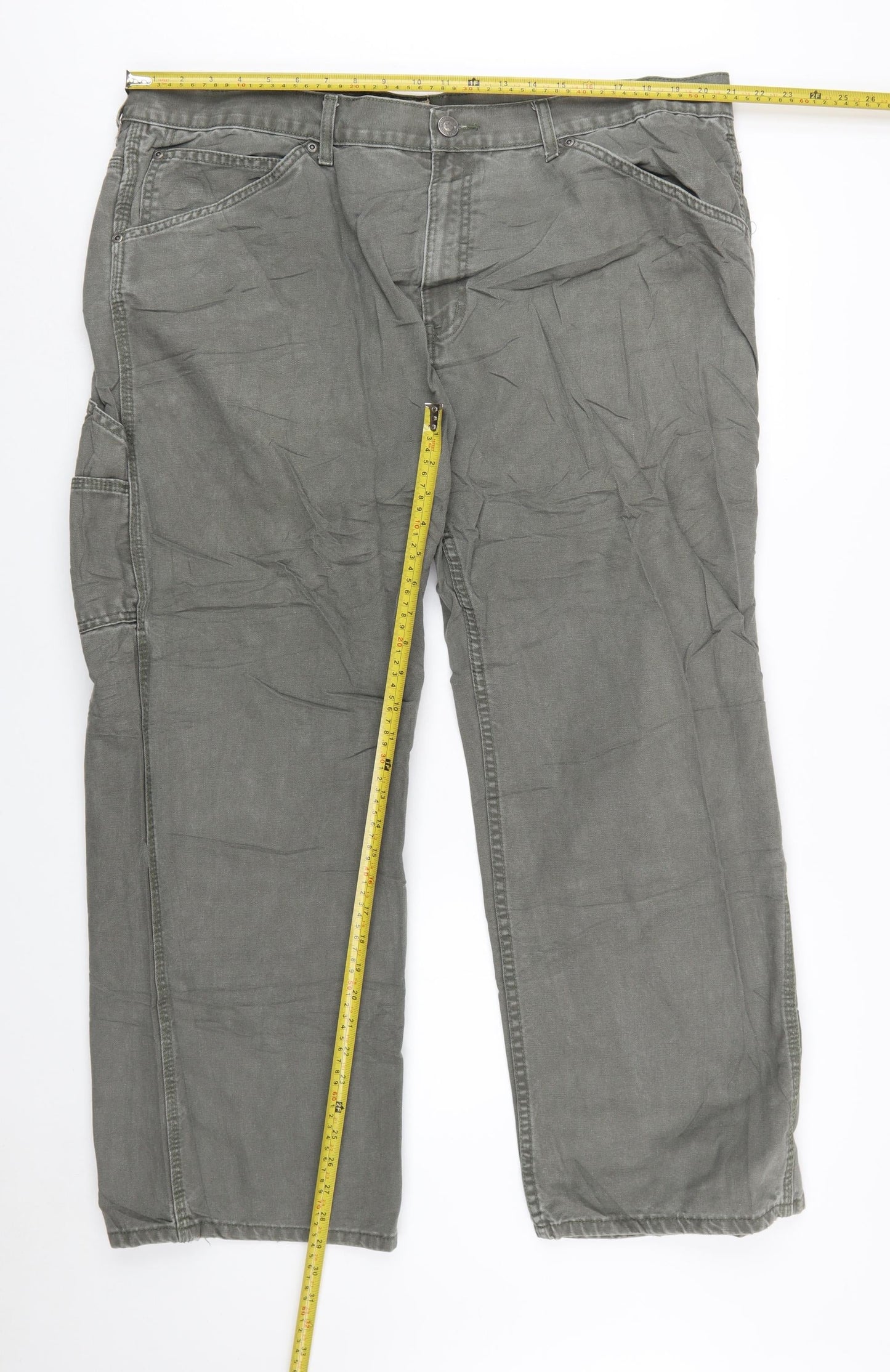 C.E. Schmidt Workwear Men's Grey 44x30 Straight Jeans Cotton Canvas