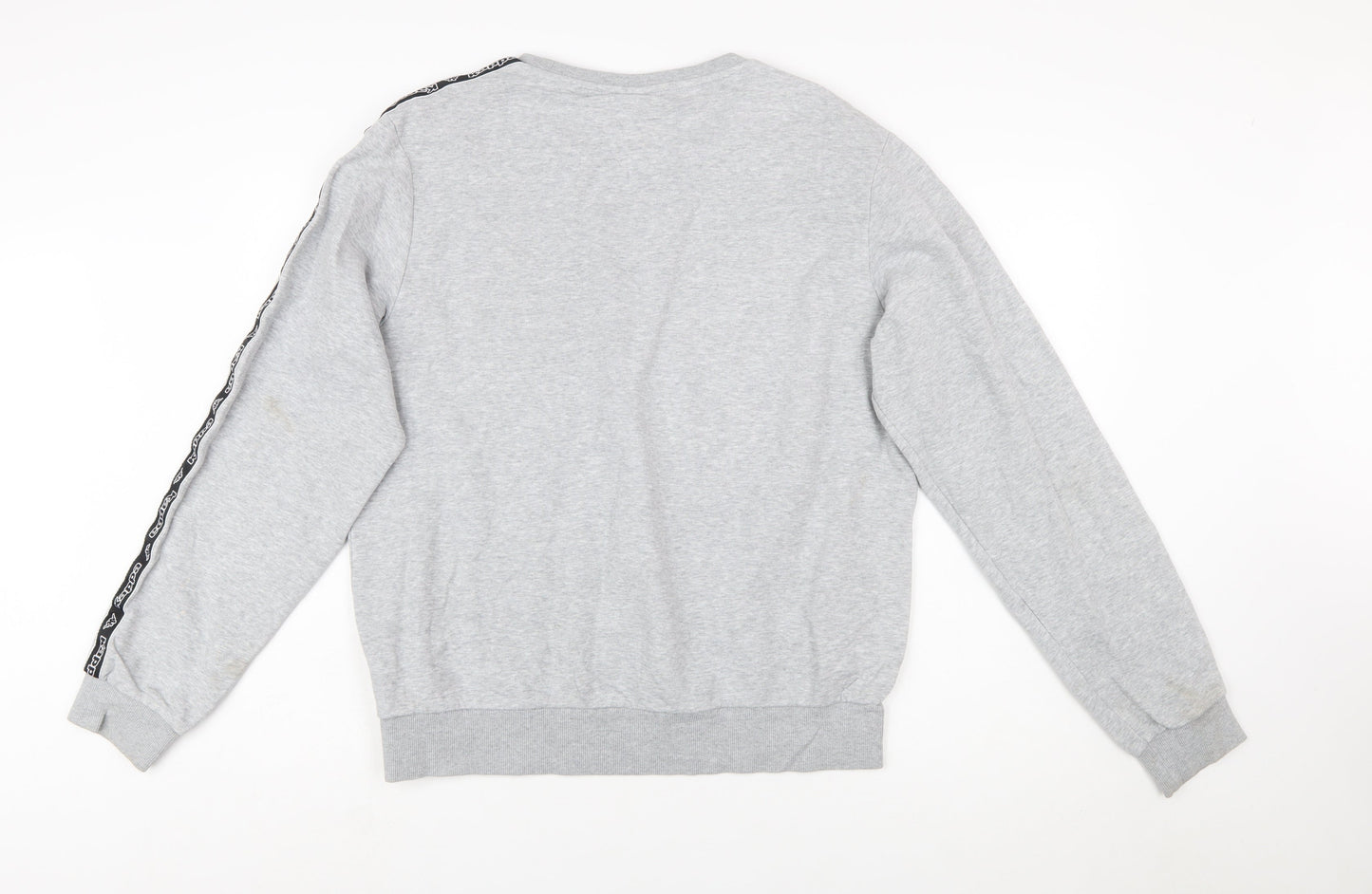 Kappa Mens Grey Logo Sweatshirt Pullover Crew Neck Size L