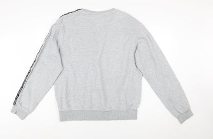 Kappa Mens Grey Logo Sweatshirt Pullover Crew Neck Size L